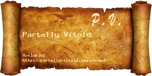 Partelly Vitold névjegykártya